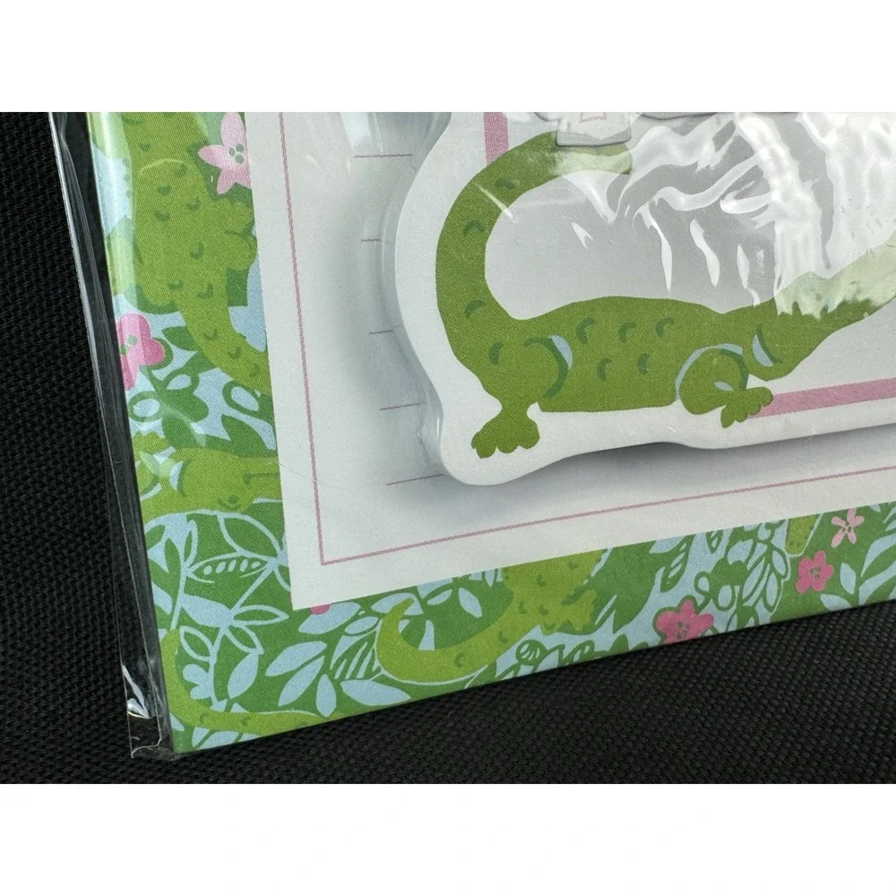 Lilly Pulitzer Sticky Notes With Lilly  Pad Pink Green Later Gator Alligator